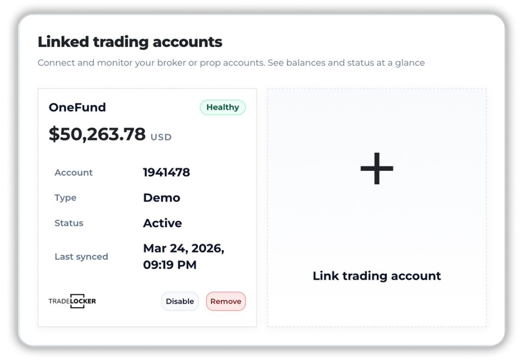 Link your trading account